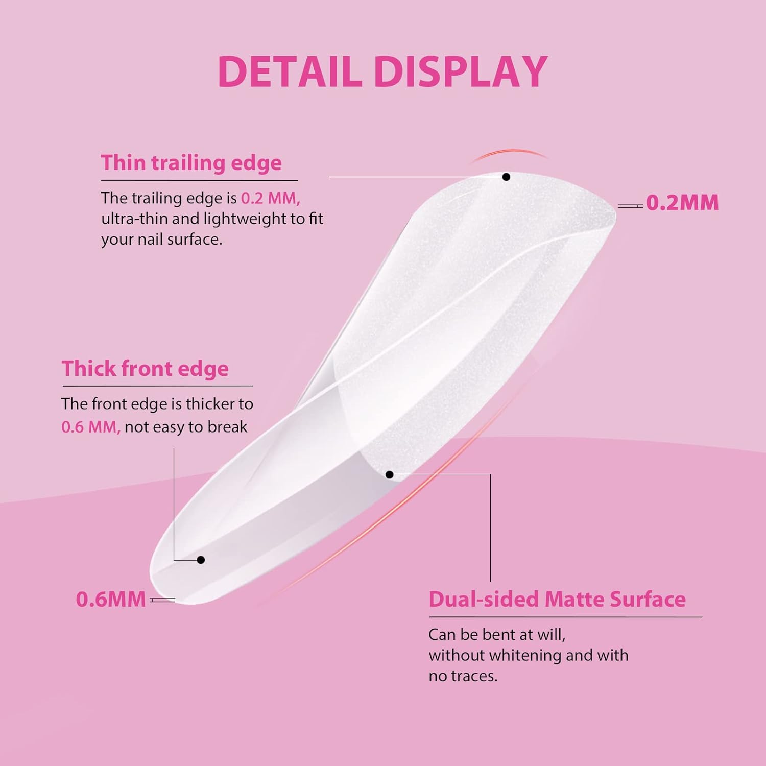 details of the Saviland soft gel nail tips