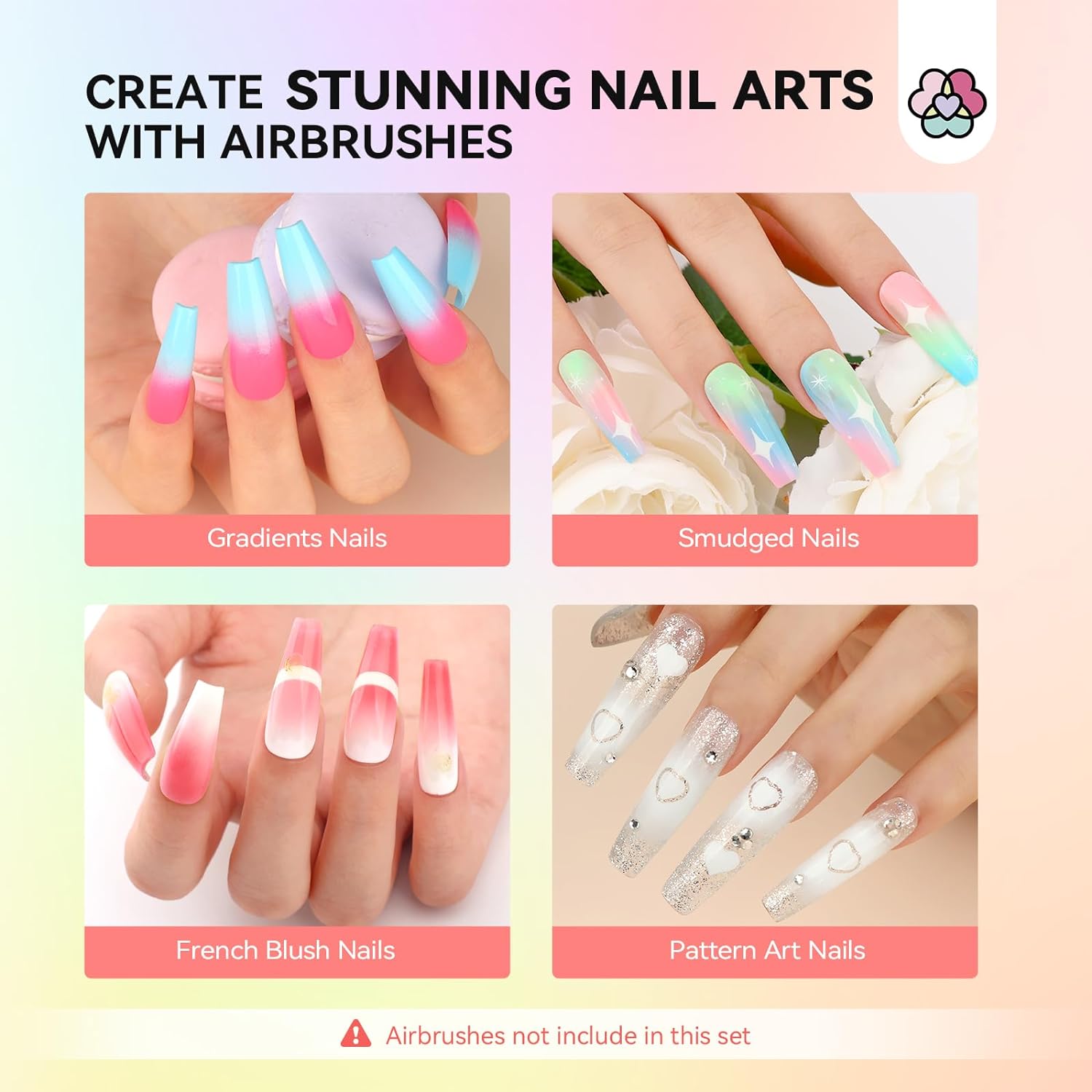 Airbrush Gel Nail Polish 36 Colors High Pigment Set | SAVILAND