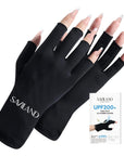 Saviland Black UV Protection Gloves for Nails