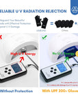 Saviland uv protection gloves for gel nails