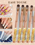 Professional Gold Kolinsky Acrylic Nail Brush Size 14