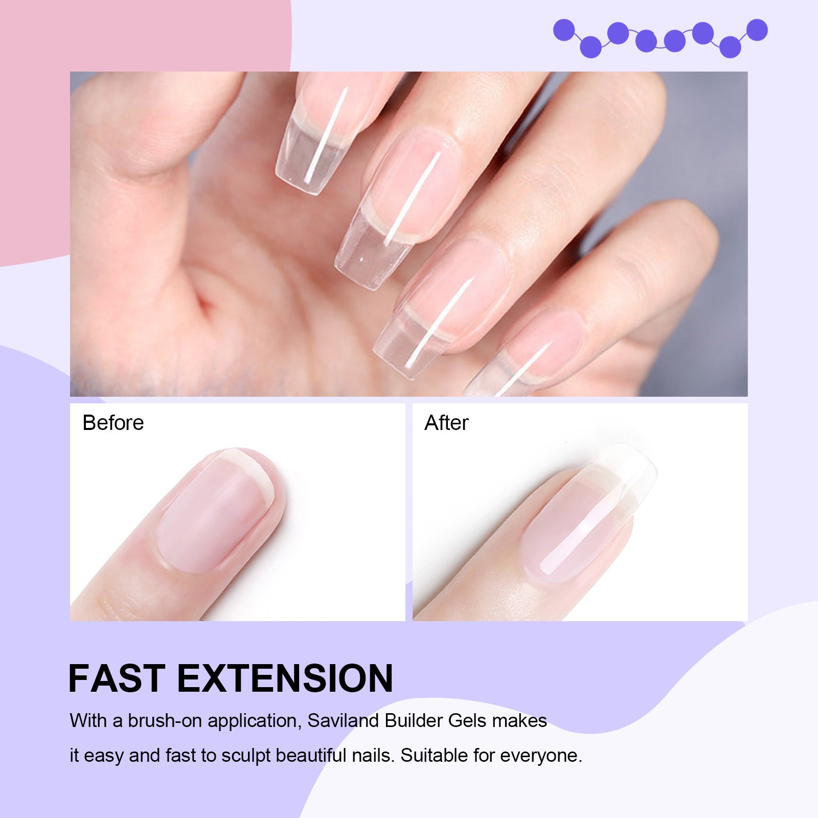 Clear 5-in-1 Builder Gel for Nail Repair &amp; Extensions
