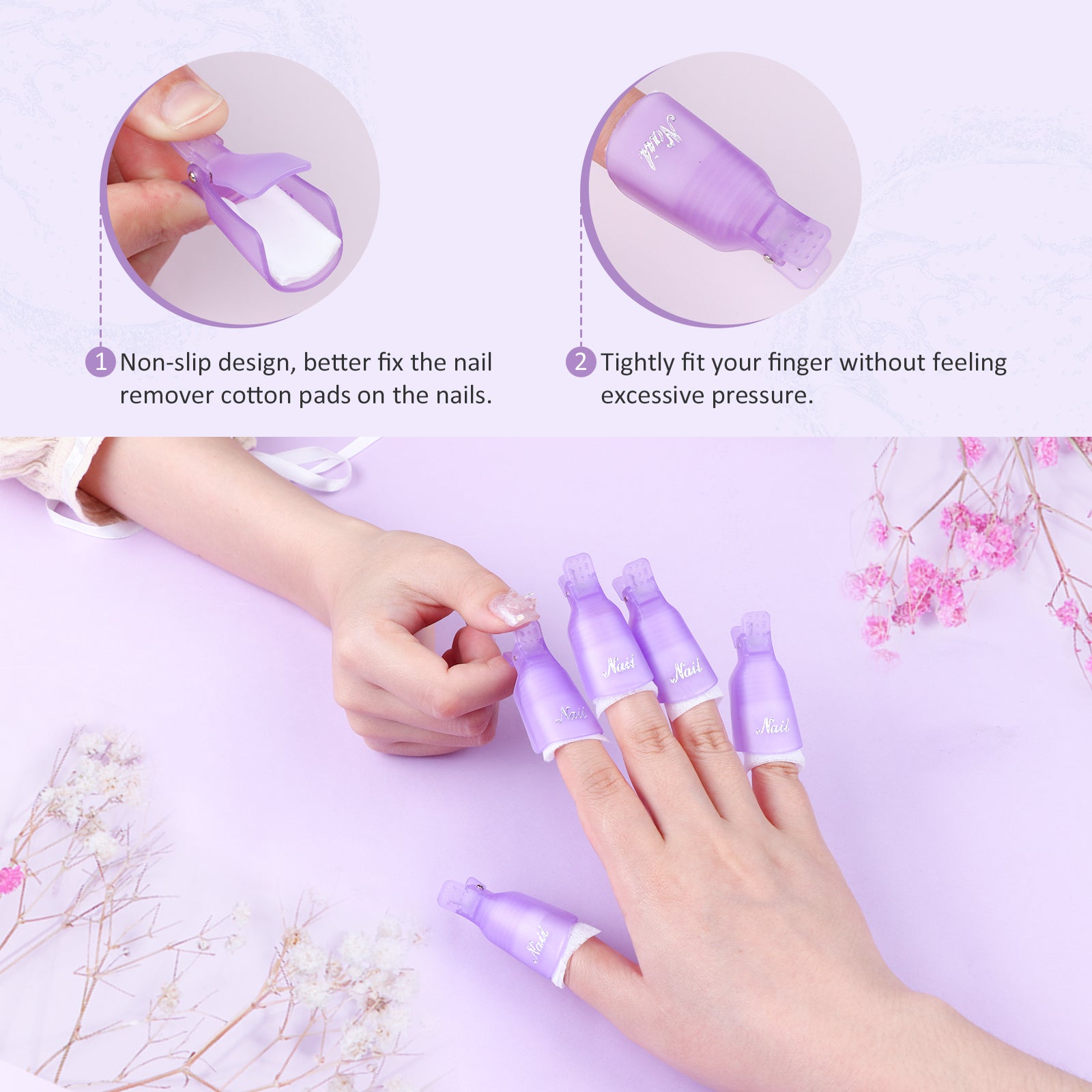 Complete Gel Nail Remover Kit with 500 Cotton Pads (Ships to US Only)