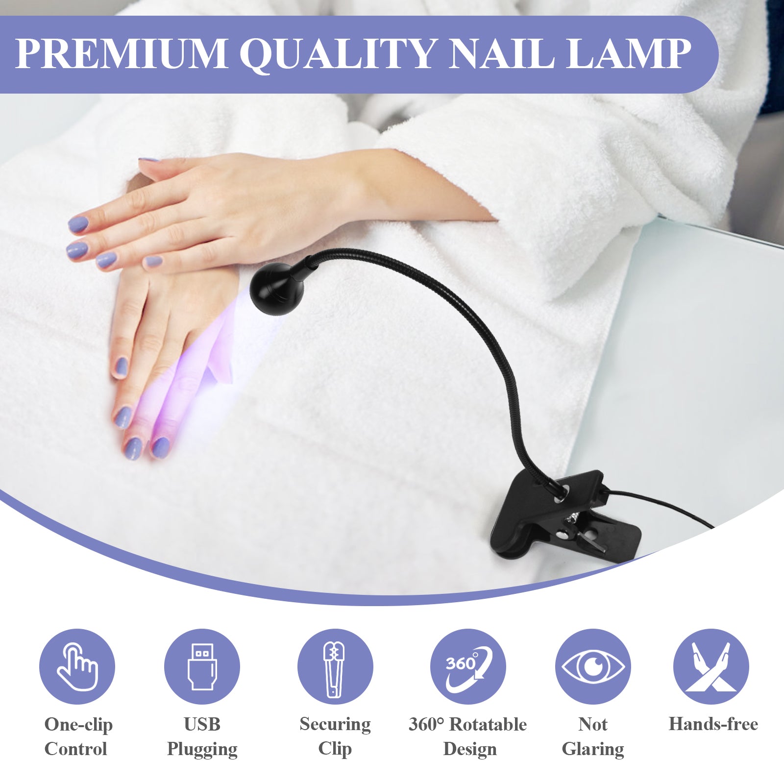 Flexible USB Mini Nail Lamp for Quick Gel Curing (Ships to US Only)