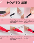 how to use SAVILAND 4 in 1 nail glue gel