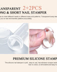 long and short French Tip Nail Stamp