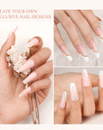 nice french nails design by Saviland nail stamping set