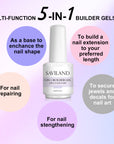 Clear 5-in-1 Builder Gel for Nail Repair & Extensions